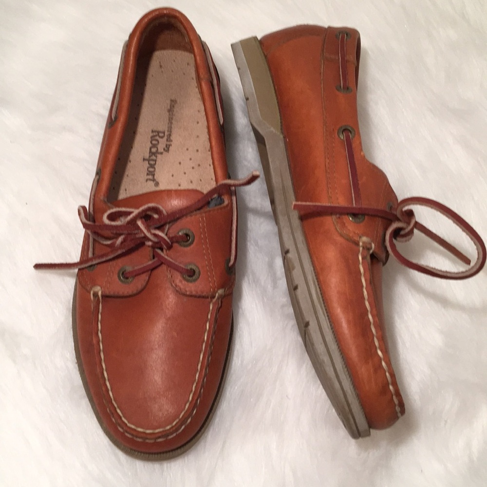 HP💕💕Rockport Brown Men’s Boat Shoes EUC 8T